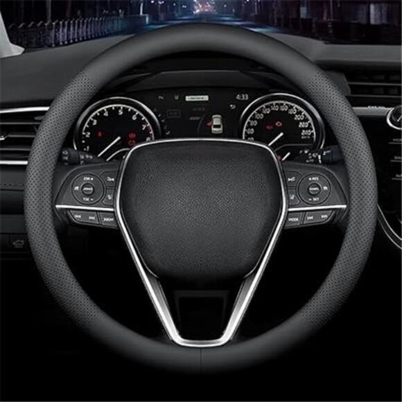 Nappa Premium Leather car Steering Wheel Cover, Non-Slip, Breathable, Universal - Picture 7 of 7